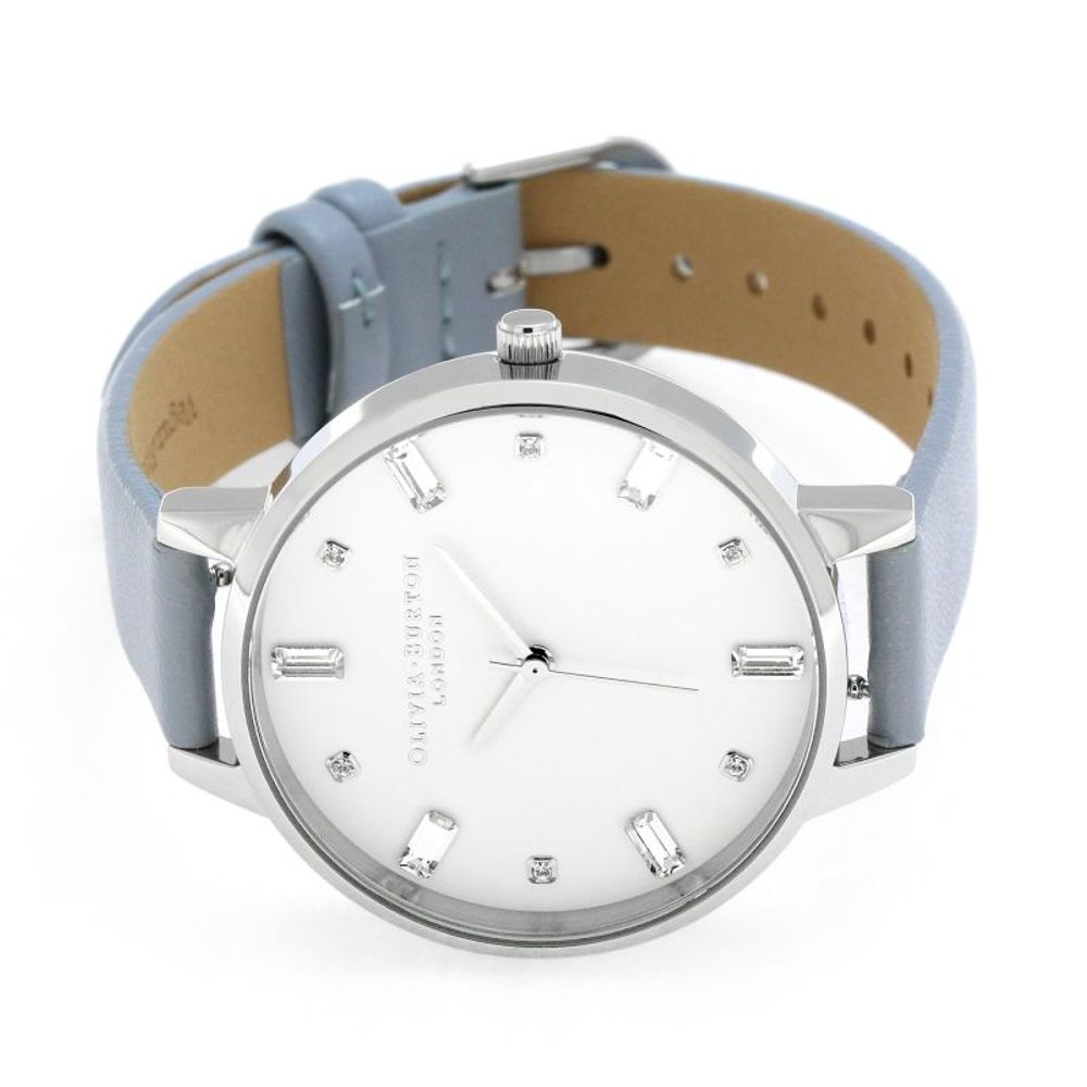 Olivia Burton – Blaue Kunstlederuhr