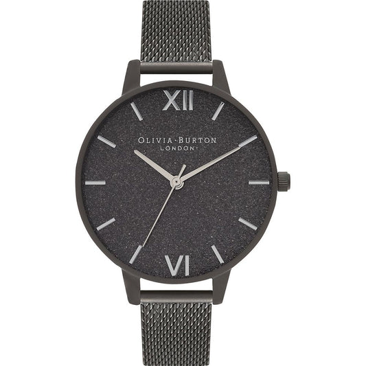 Olivia Burton – Schwarze Edelstahluhr