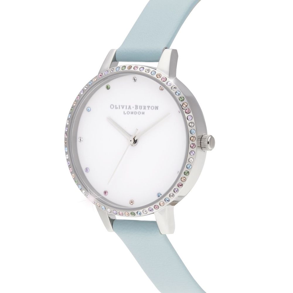 Olivia Burton – Blaue Kunstlederuhr