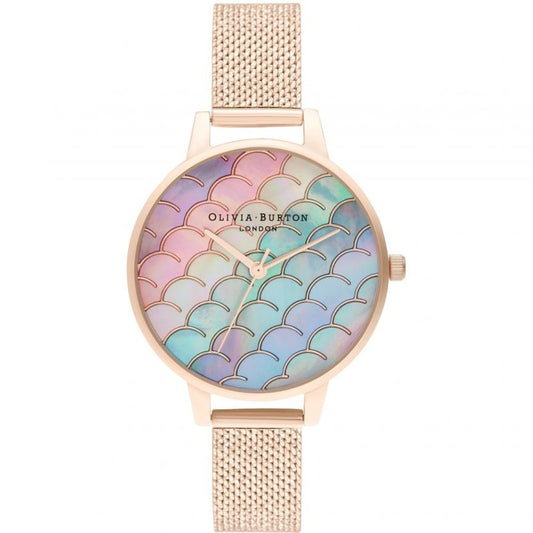 Olivia Burton – Mehrfarbige Edelstahluhr