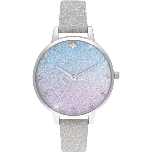 Olivia Burton – Graue Kunstlederuhr