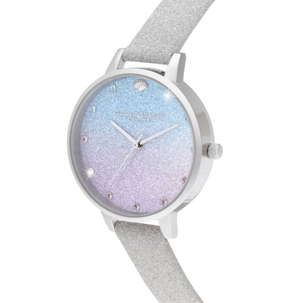 Olivia Burton – Graue Kunstlederuhr