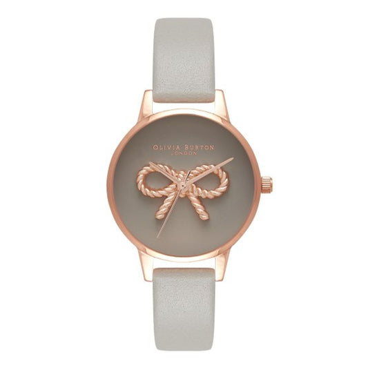 Olivia Burton – Graue Kunstlederuhr