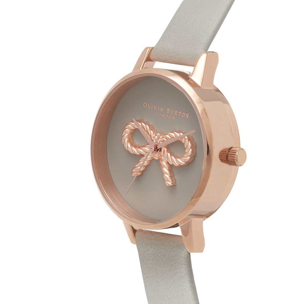 Olivia Burton – Graue Kunstlederuhr