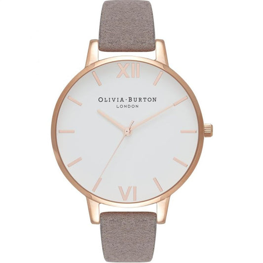 Olivia Burton – Graue Kunstlederuhr