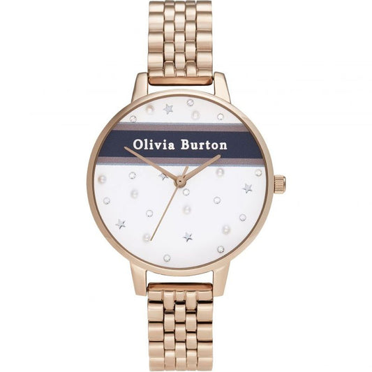 Olivia Burton – Mehrfarbige Edelstahluhr