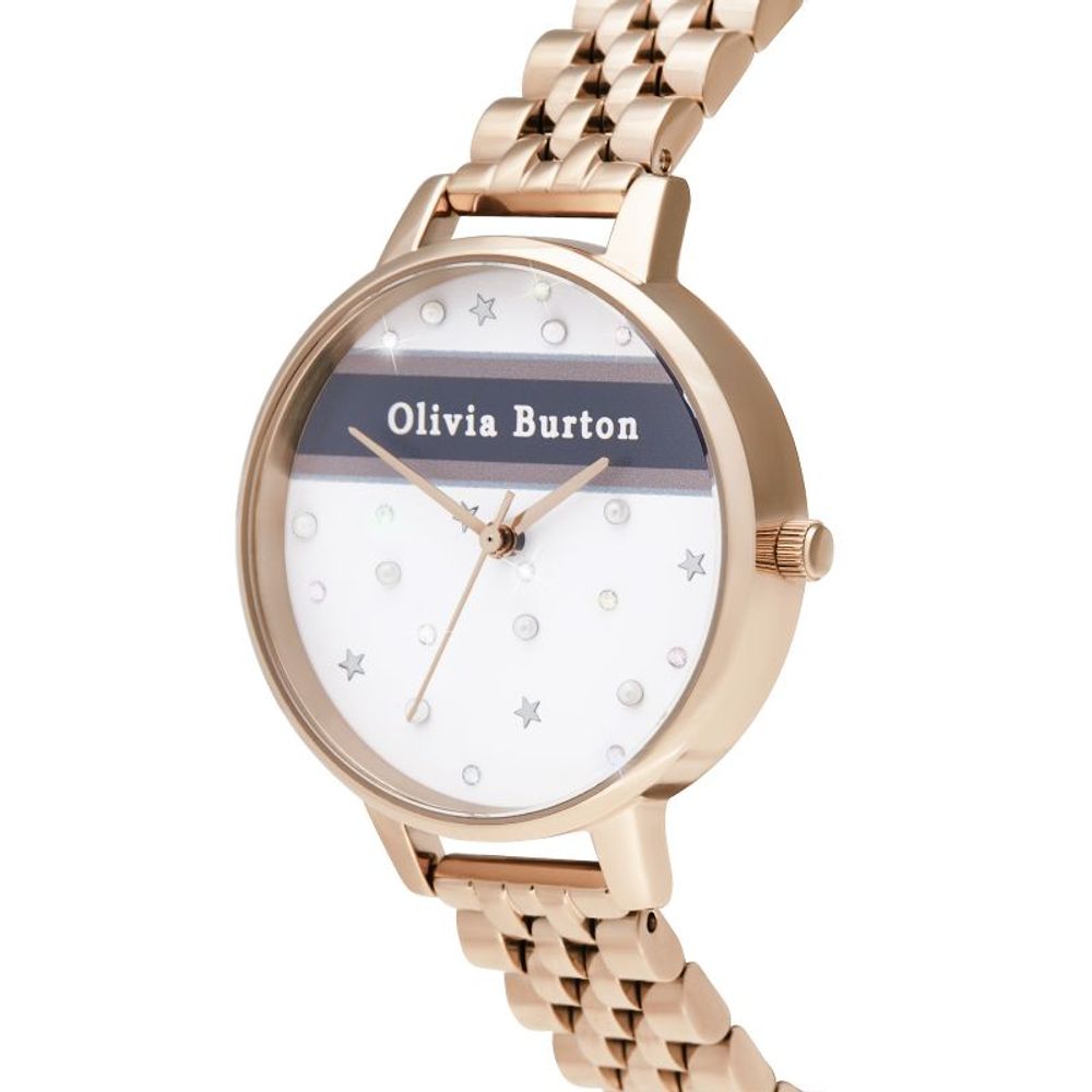 Olivia Burton – Mehrfarbige Edelstahluhr