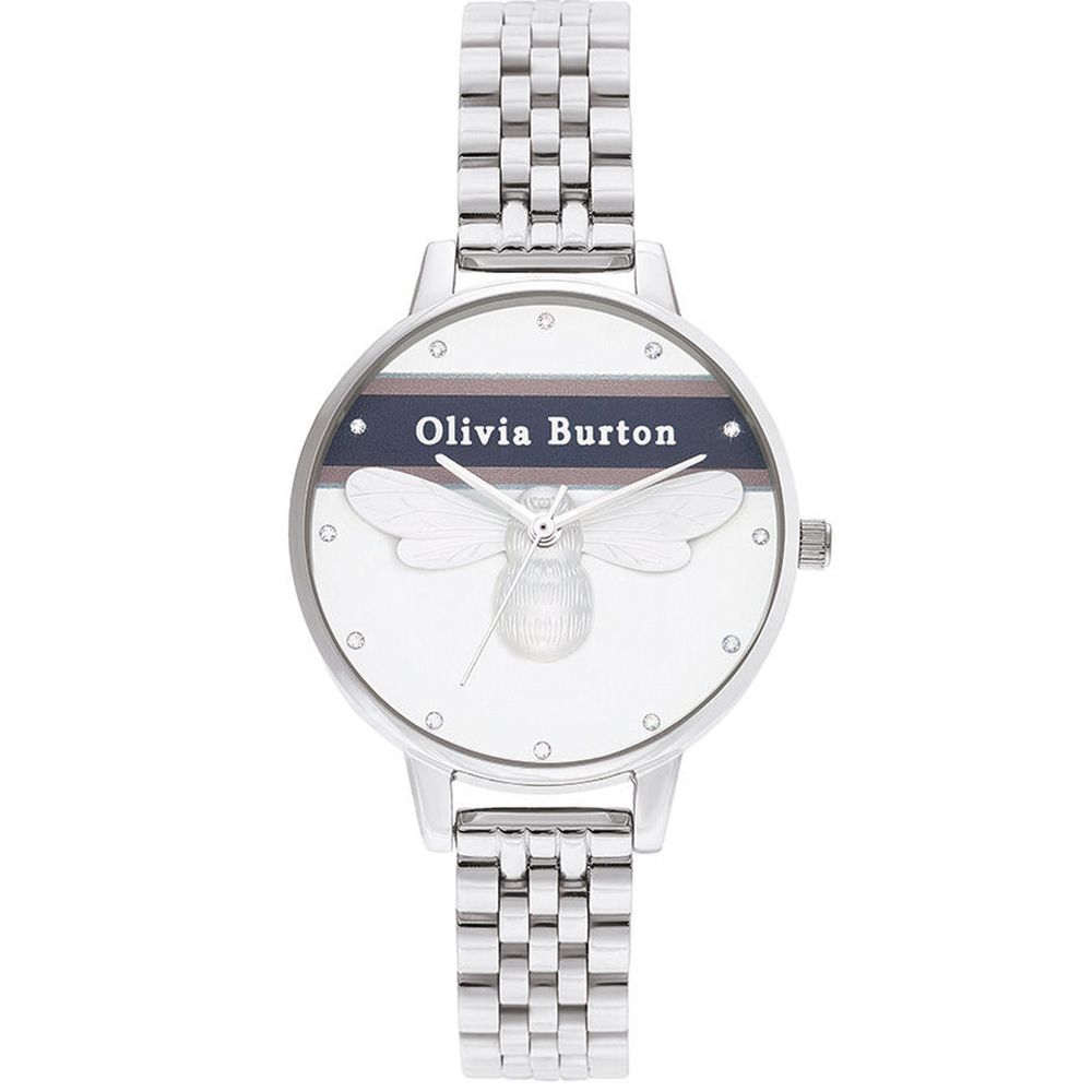 Olivia Burton – Silberne Edelstahluhr