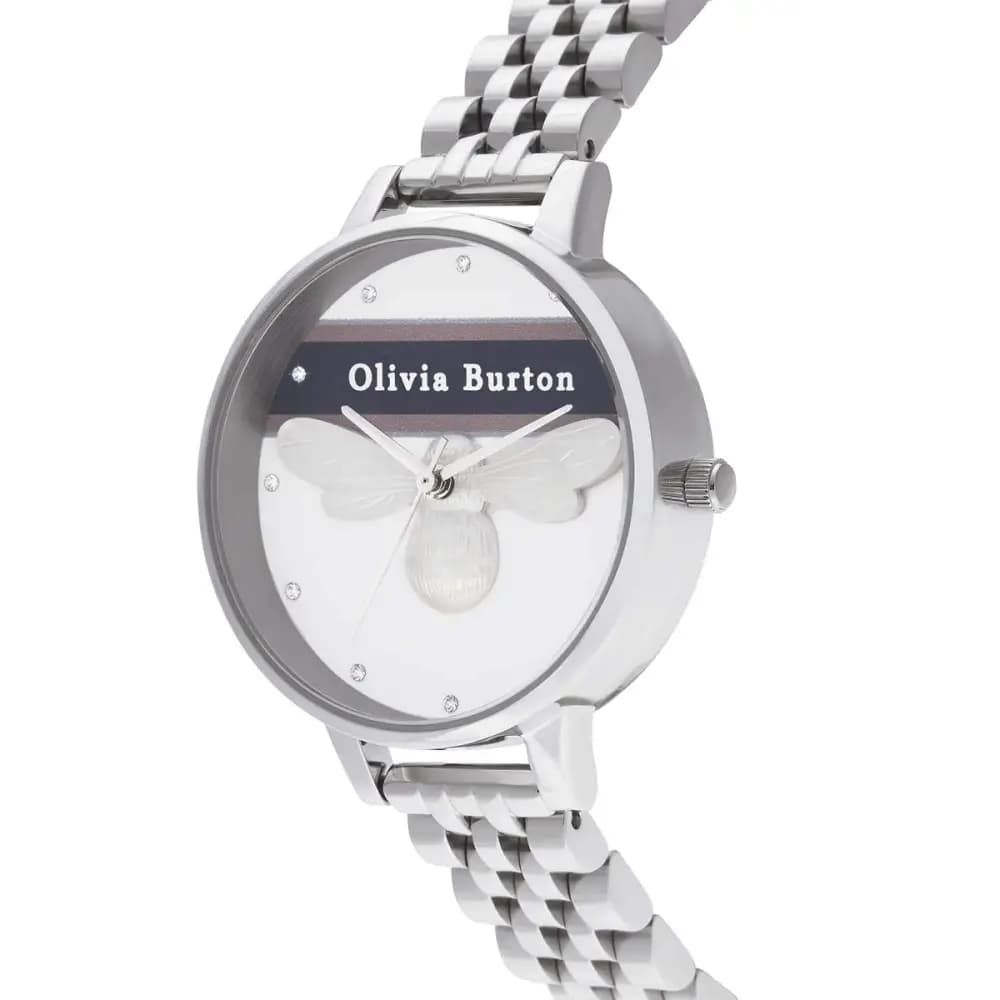 Olivia Burton – Silberne Edelstahluhr