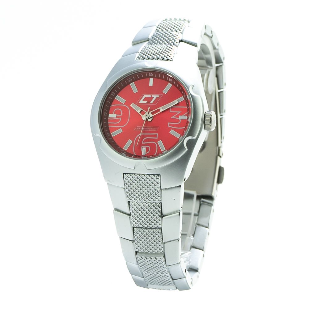 Chronotech Silberne Edelstahluhr