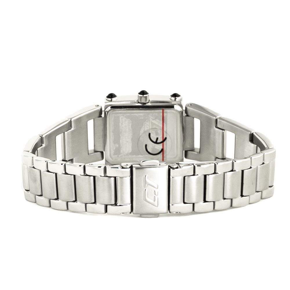 Chronotech Silberne Edelstahluhr
