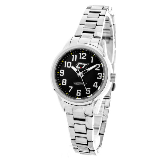 Chronotech Silberne Edelstahluhr
