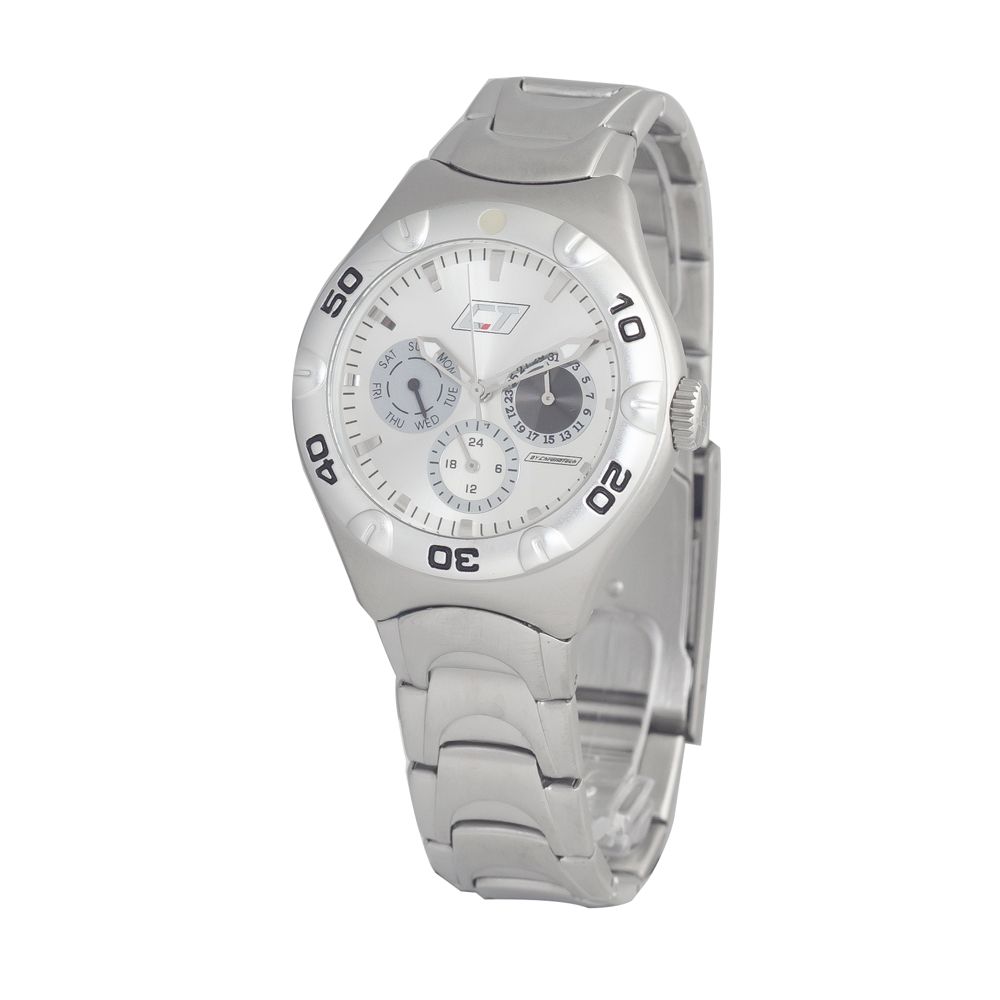 Chronotech Silberne Edelstahluhr
