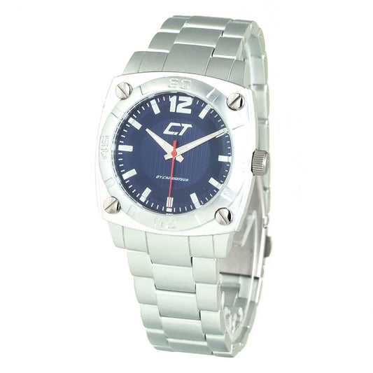 Chronotech Silberne Edelstahluhr