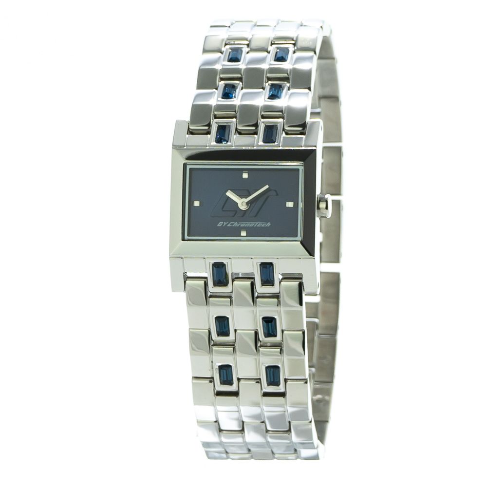 Chronotech Silberne Edelstahluhr
