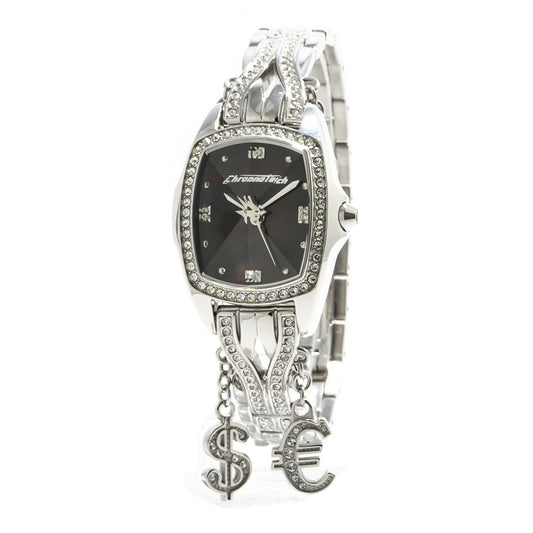 Chronotech Silberne Edelstahluhr