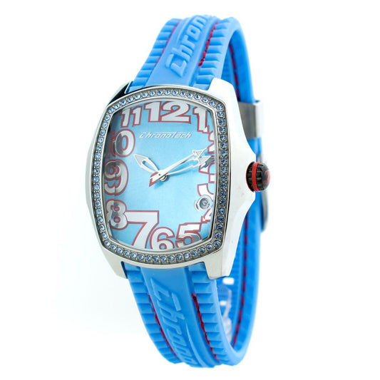 Chronotech Uhr aus blauem Kautschuk