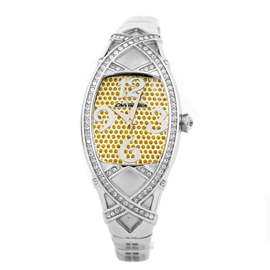 Chronotech Silberne Edelstahluhr