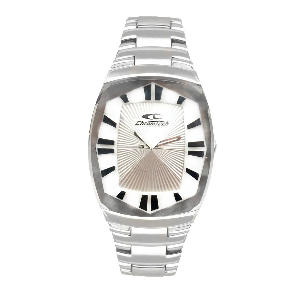 Chronotech Silberne Edelstahluhr