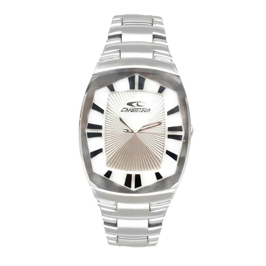 Chronotech Silberne Edelstahluhr