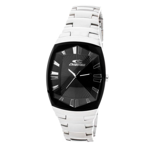Chronotech Silberne Edelstahluhr