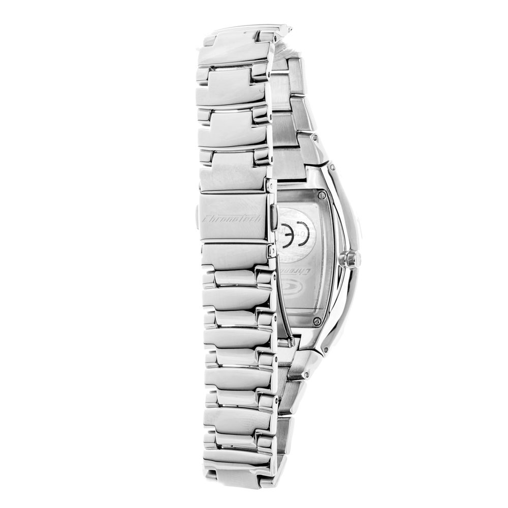 Chronotech Silberne Edelstahluhr