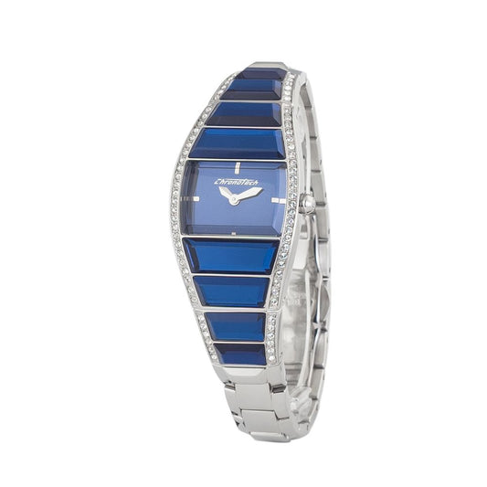 Chronotech Silberne Edelstahluhr