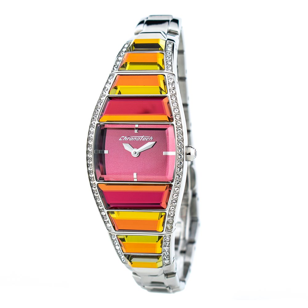 Chronotech Silberne Edelstahluhr