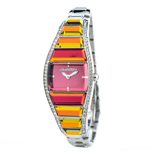 Chronotech Silberne Edelstahluhr