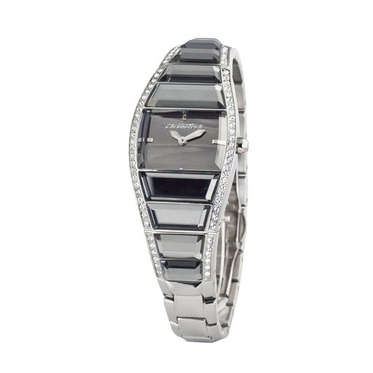 Chronotech Silberne Edelstahluhr