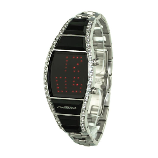 Chronotech Silberne Edelstahluhr