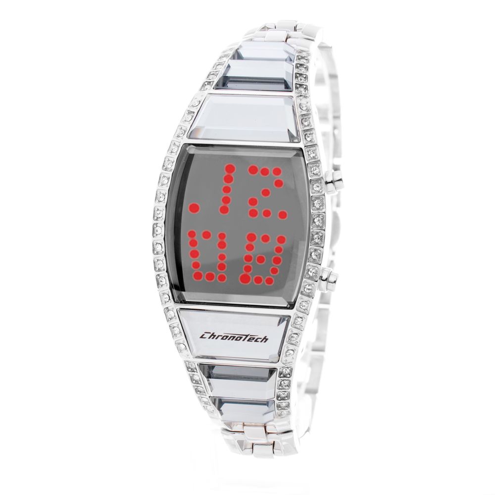 Chronotech Silberne Edelstahluhr