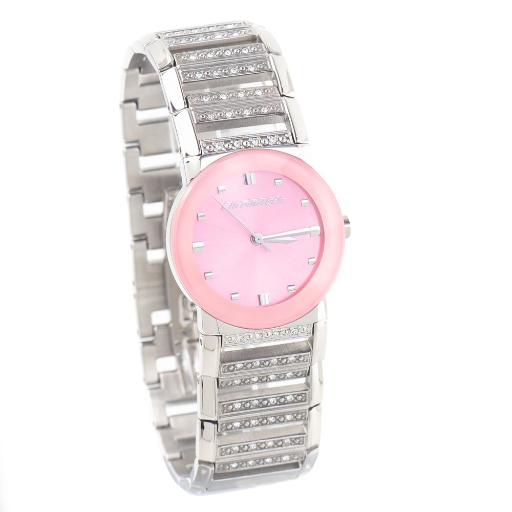 Chronotech Silberne Edelstahluhr