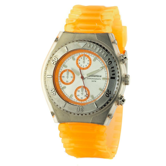 Chronotech Orangefarbene Kautschukuhr