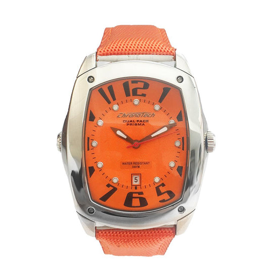 Chronotech Orange Lederuhr