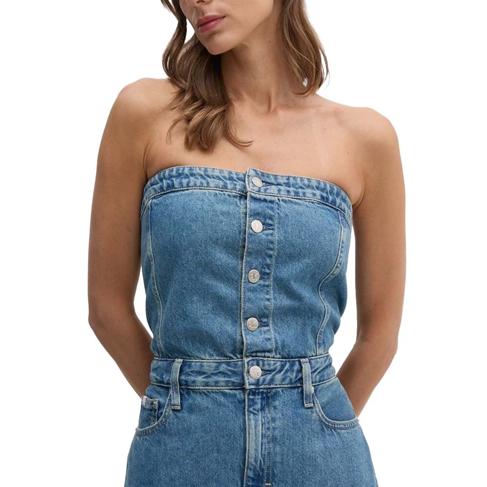 Calvin Klein Jeans – Blaue Baumwoll-Lang