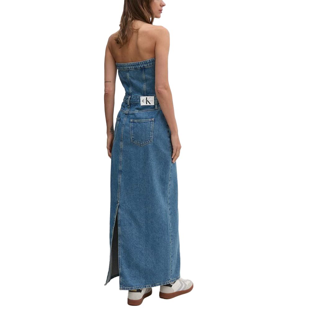 Calvin Klein Jeans – Blaue Baumwoll-Lang