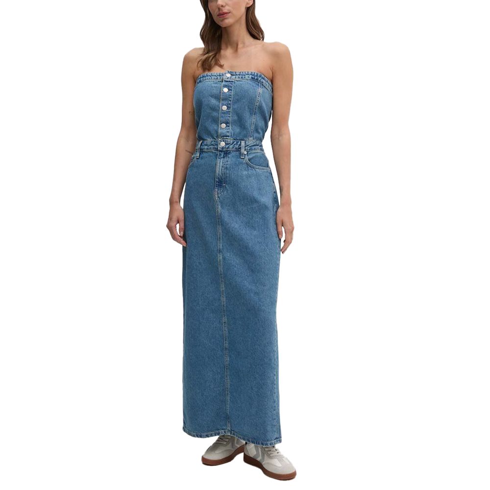 Calvin Klein Jeans – Blaue Baumwoll-Lang