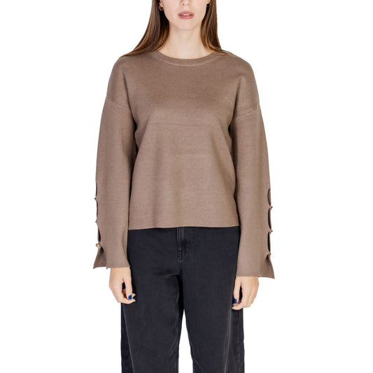Vila Clothes Brown Viscose Sportswear