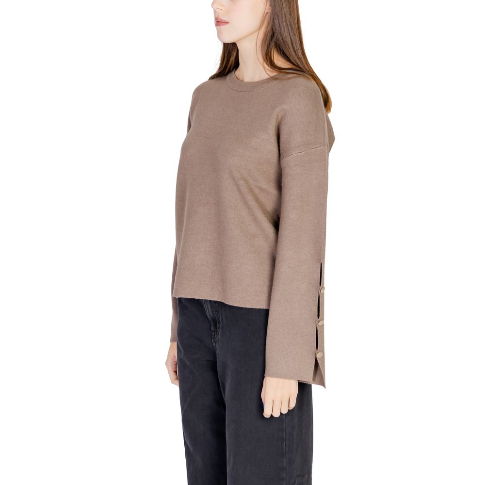 Vila Clothes Brown Viscose Sportswear