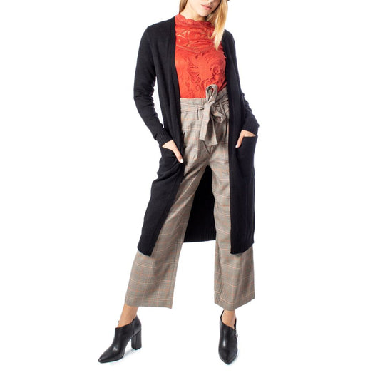 Vila Clothes – Schwarze Viskose-Strickjacke