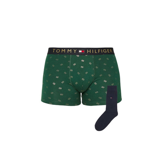 Tommy Hilfiger – Grüne Baumwoll-Boxershorts