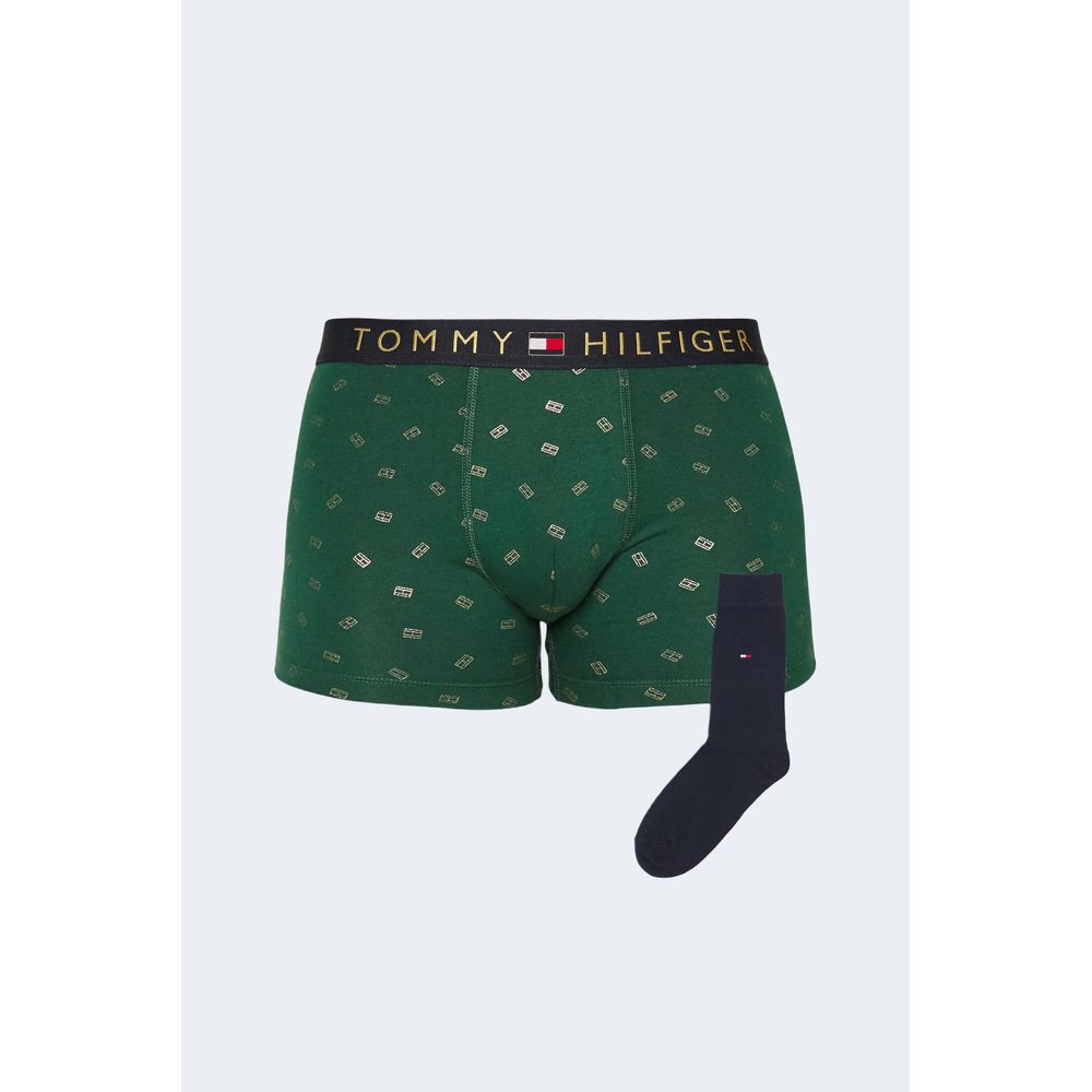 Tommy Hilfiger – Grüne Baumwoll-Boxershorts