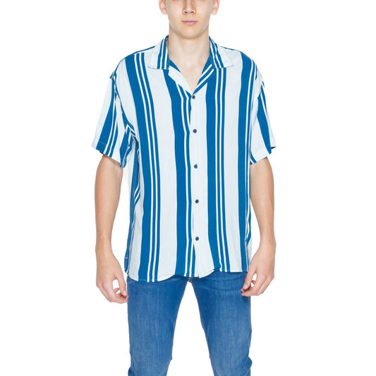 Jack Jones – Kurzarmhemd aus Viskose, Blau