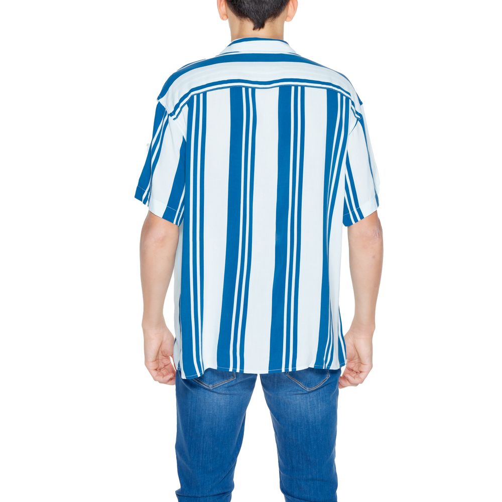 Jack Jones – Kurzarmhemd aus Viskose, Blau
