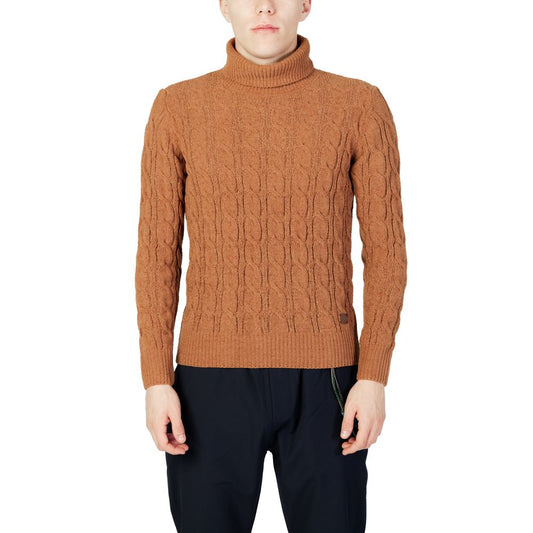 Gianni Lupo – Brauner Rollkragenpullover aus Synthetik