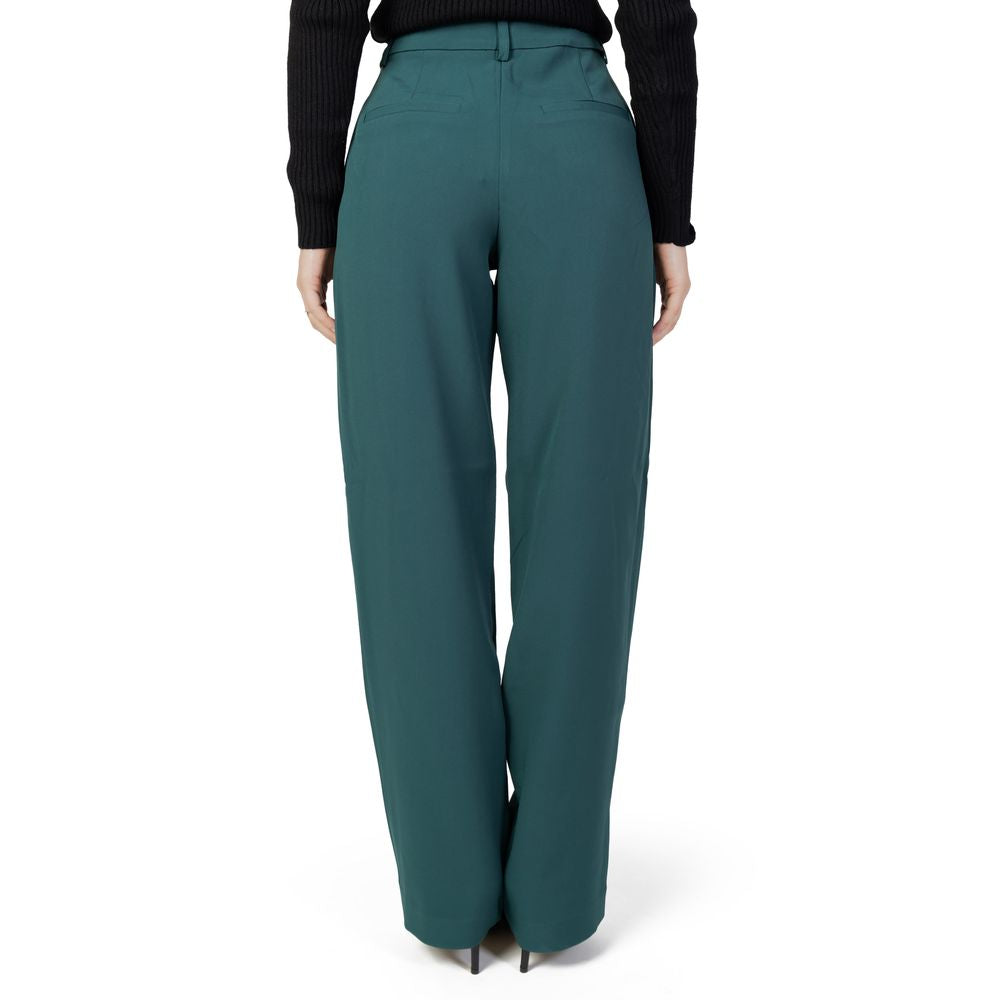 Vila Clothes – Grüne Hose aus recyceltem Polyester