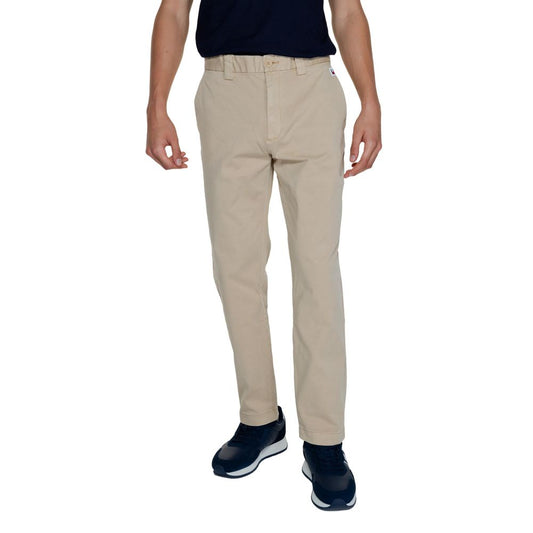 Tommy Hilfiger Jeans – Goldfarbene Hose aus recycelter Baumwolle