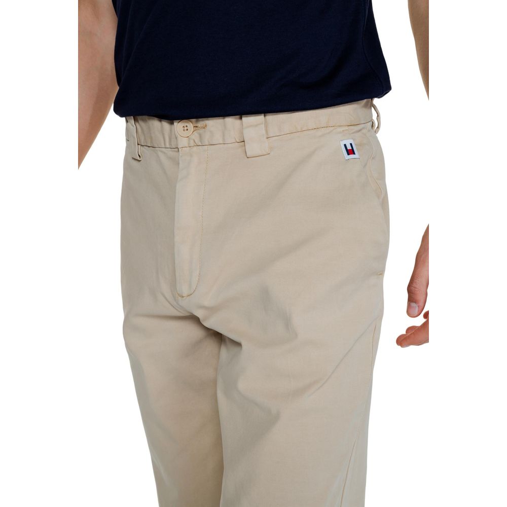 Tommy Hilfiger Jeans – Goldfarbene Hose aus recycelter Baumwolle