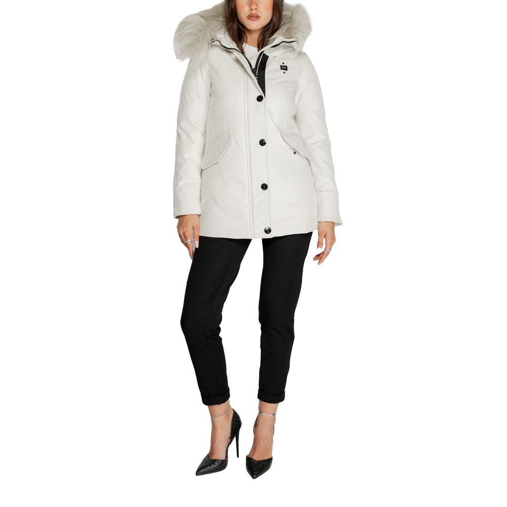 Blauer Weißer Polyesterparka